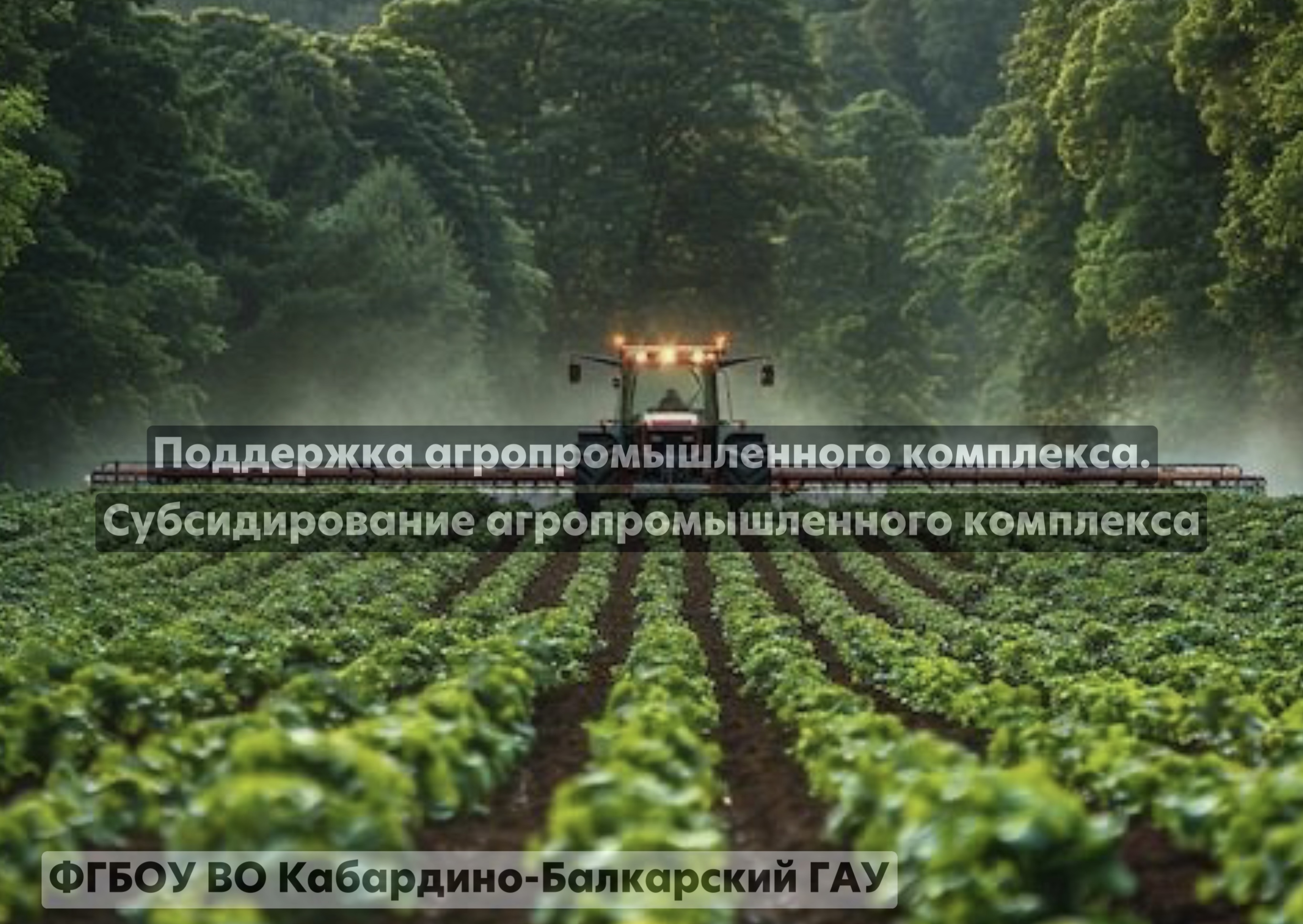 Поддержка агропромышленного комплекса. Субсидирование агропромышленного комплекса 